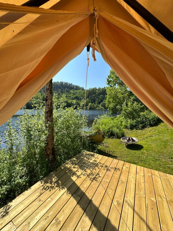 Glamping On Idyllic Lake, Paddle Boards & Rowboat Porsgrunn Kültér fotó